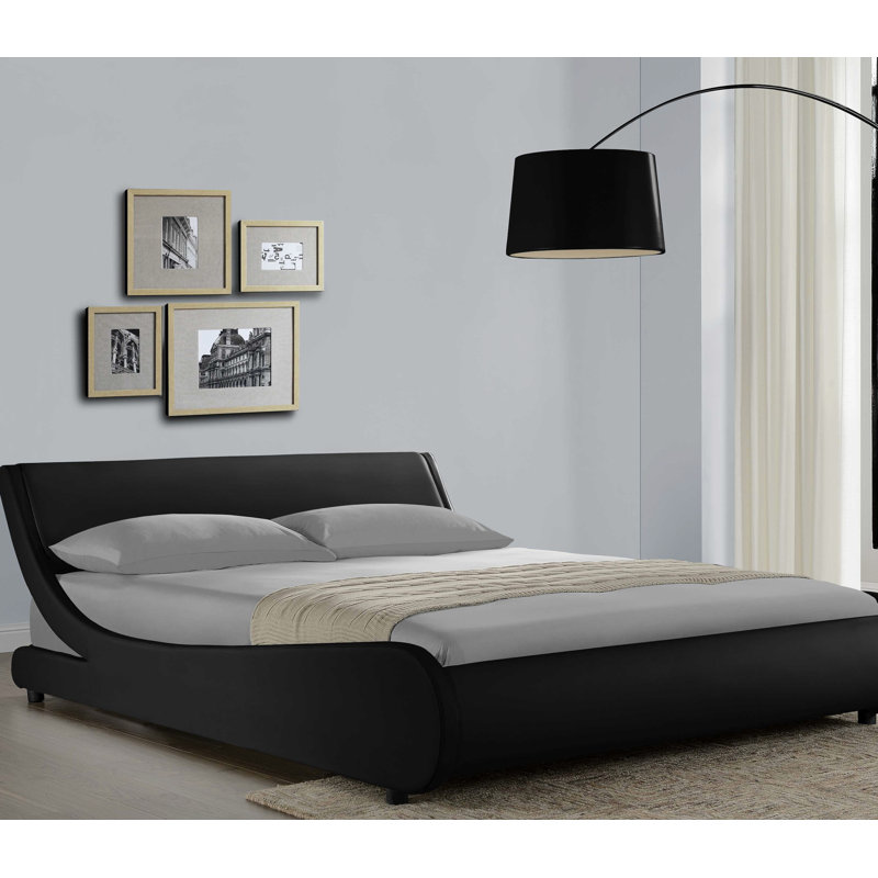 Orren Ellis Karr Upholstered Low Profile Platform Bed & Reviews